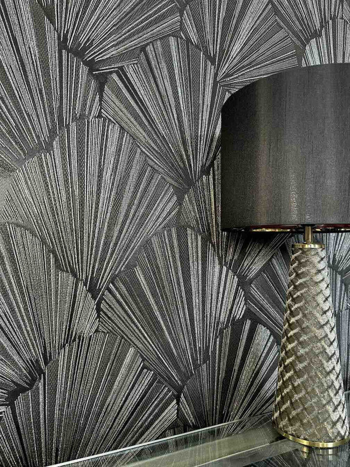 Belgravia Allegra Geometric Black Wallpaper