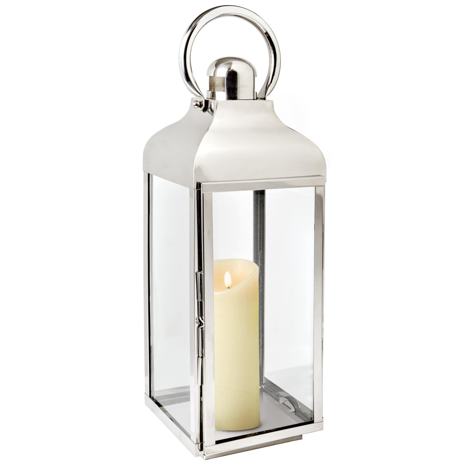 CH191847 - Premier - 47cm The Chloe Candle Stainless Steel Lantern - Decor Warehouse