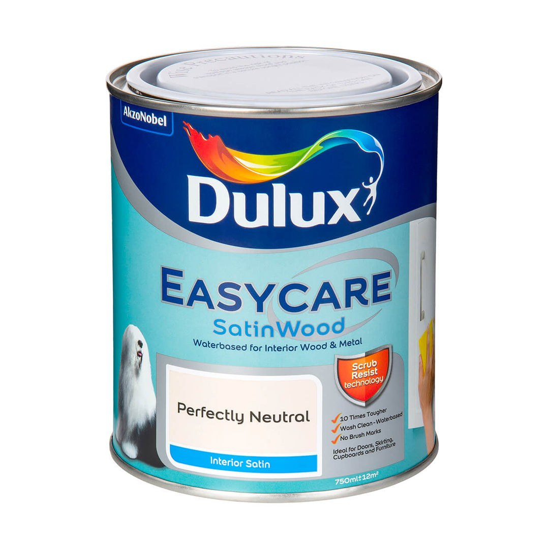 Dulux Easycare Satinwood Perfectly Neutral Wood & Metal Paint 750ml