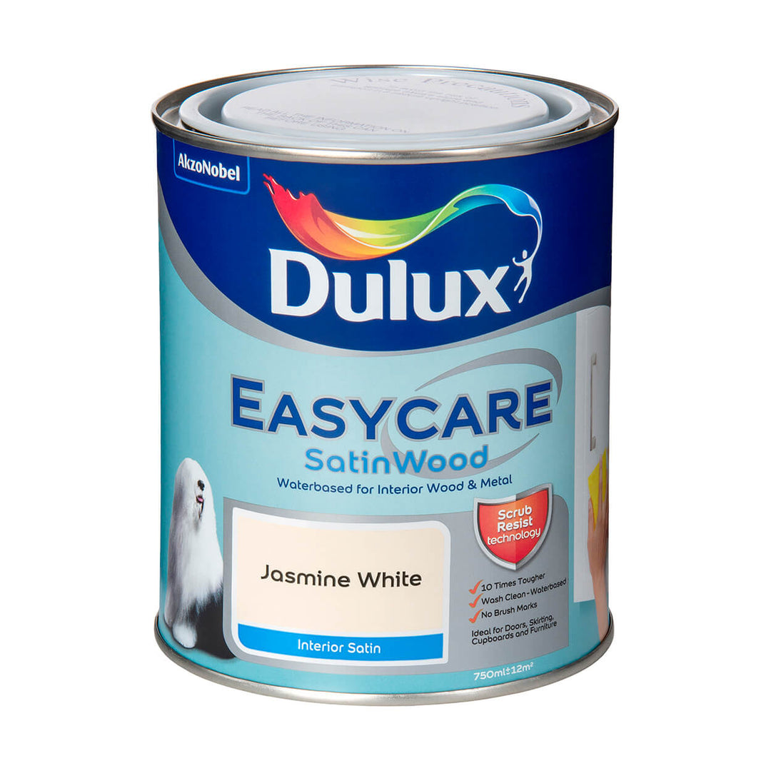 Dulux Easycare Satinwood Jasmine White Wood & Metal Paint 750ml