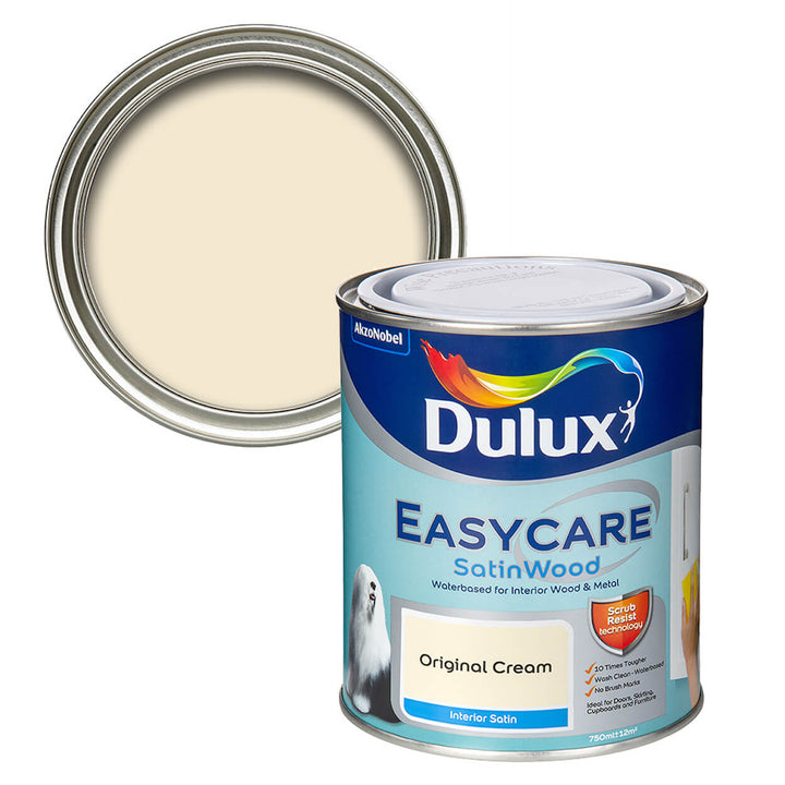 Dulux Easycare Satinwood Original Cream Wood & Metal Paint 750ml
