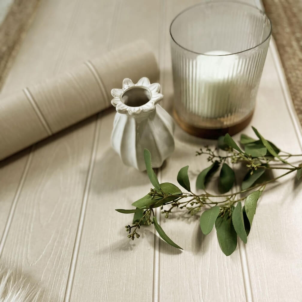 Belgravia Beaded Wood Beige Wallpaper