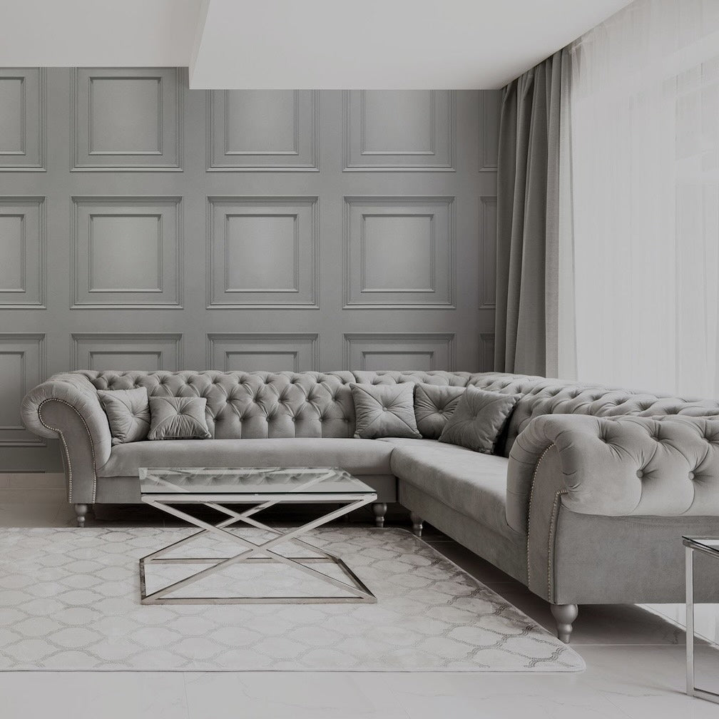 Belgravia Amara Panel Silver Wallpaper