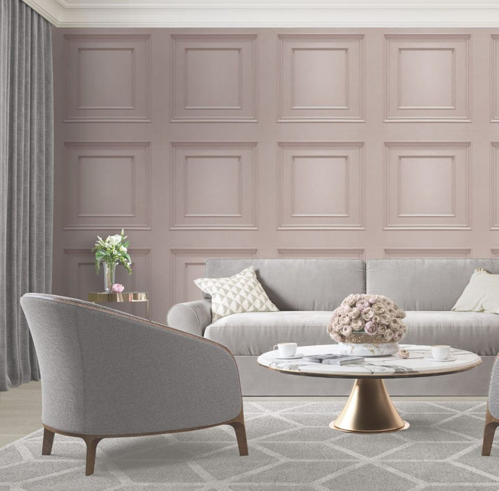 Belgravia Amara Panel Soft Pink Wallpaper