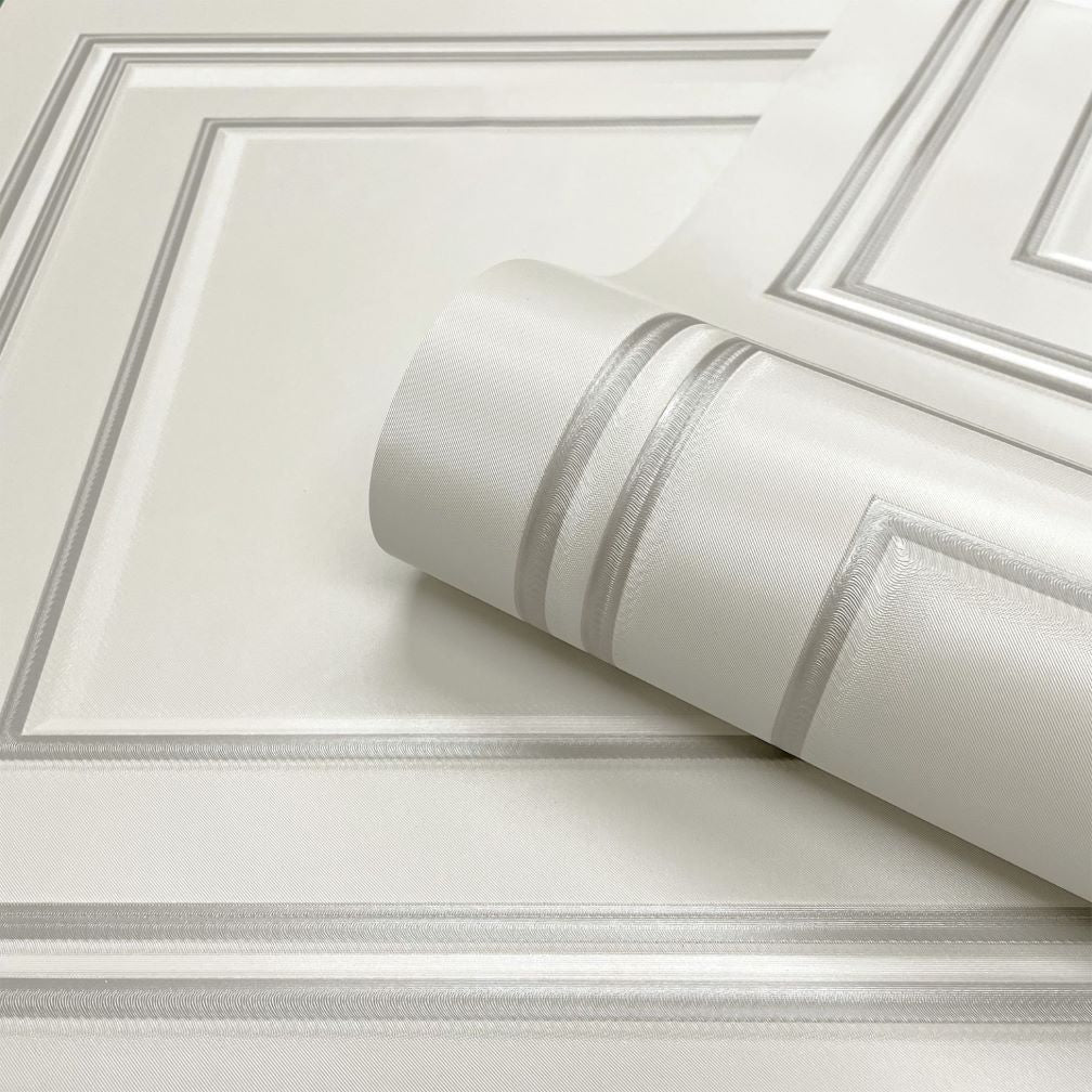 Belgravia Amara Panel Off-White & Silver Wallpaper