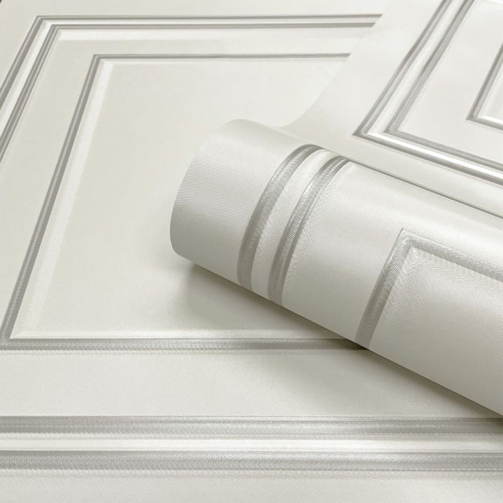 Belgravia Amara Panel Off-White & Silver Wallpaper