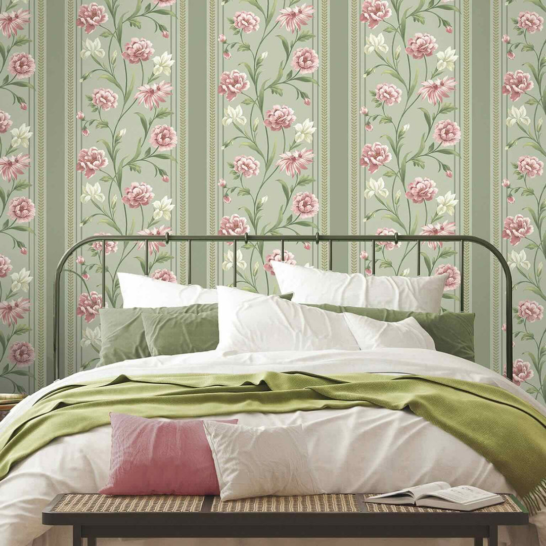 Belgravia Raya Sage Wallpaper