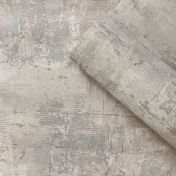 Belgravia Plaster Texture Cream & Grey Wallpaper