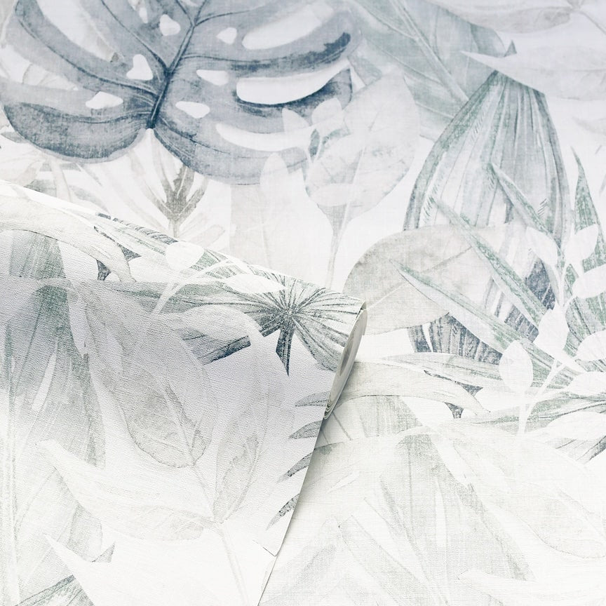 Arthouse Chalky Tropical Soft Navy Wallpaper