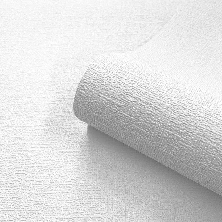 Belgravia Richmond Weave Effect White Textured Wallpaper