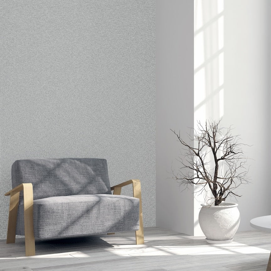 Arthouse Calico Plain Grey Wallpaper