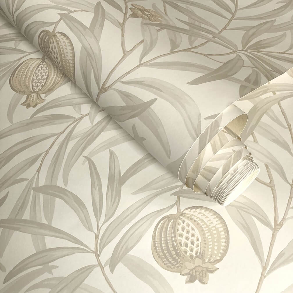 Belgravia Pomegranate Cream & White Wallpaper