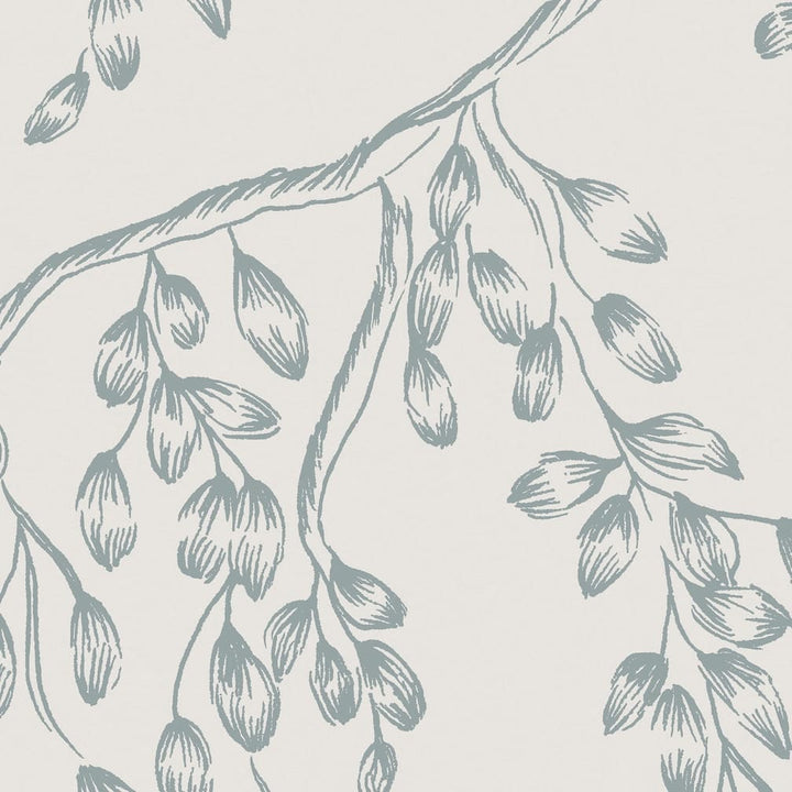 Laura Ashley Rainham Willow Newport Blue Wallpaper