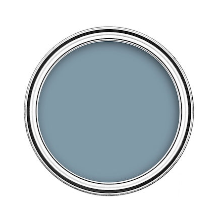 Shop blue emulsion paint for walls & ceilings - Birds eye view of blue emulsion paint in tin