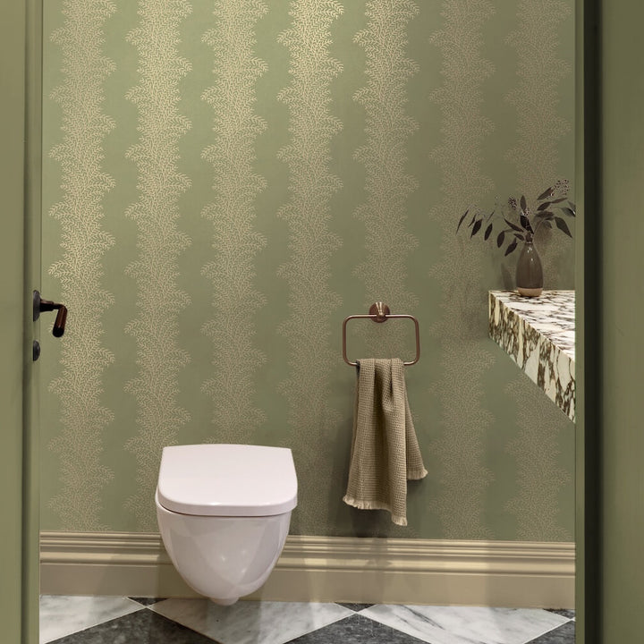 Graham & Brown Whispering Fern Dark Sage Wallpaper