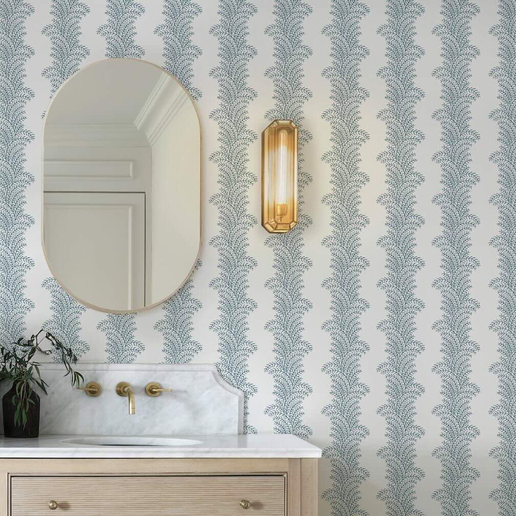 Graham & Brown Whispering Fern Navy Wallpaper