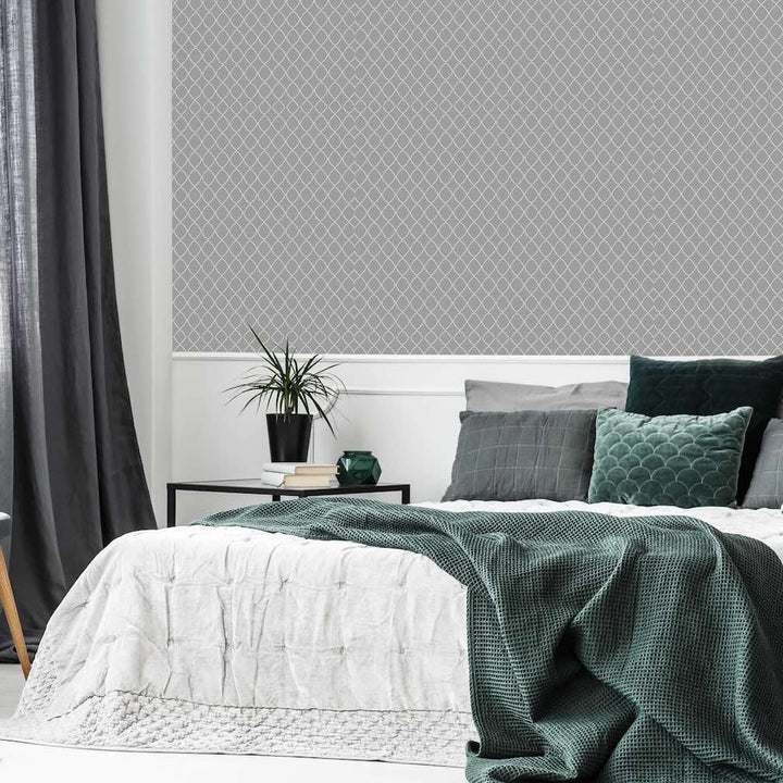 Superfresco Colours Lilibet Charcoal Grey Wallpaper