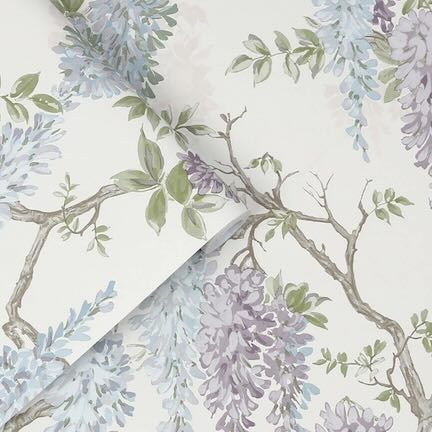 Trees & Leaves Kitchen Wallpaper Collection - Laura Ashley Wisteria garden wallpaper roll