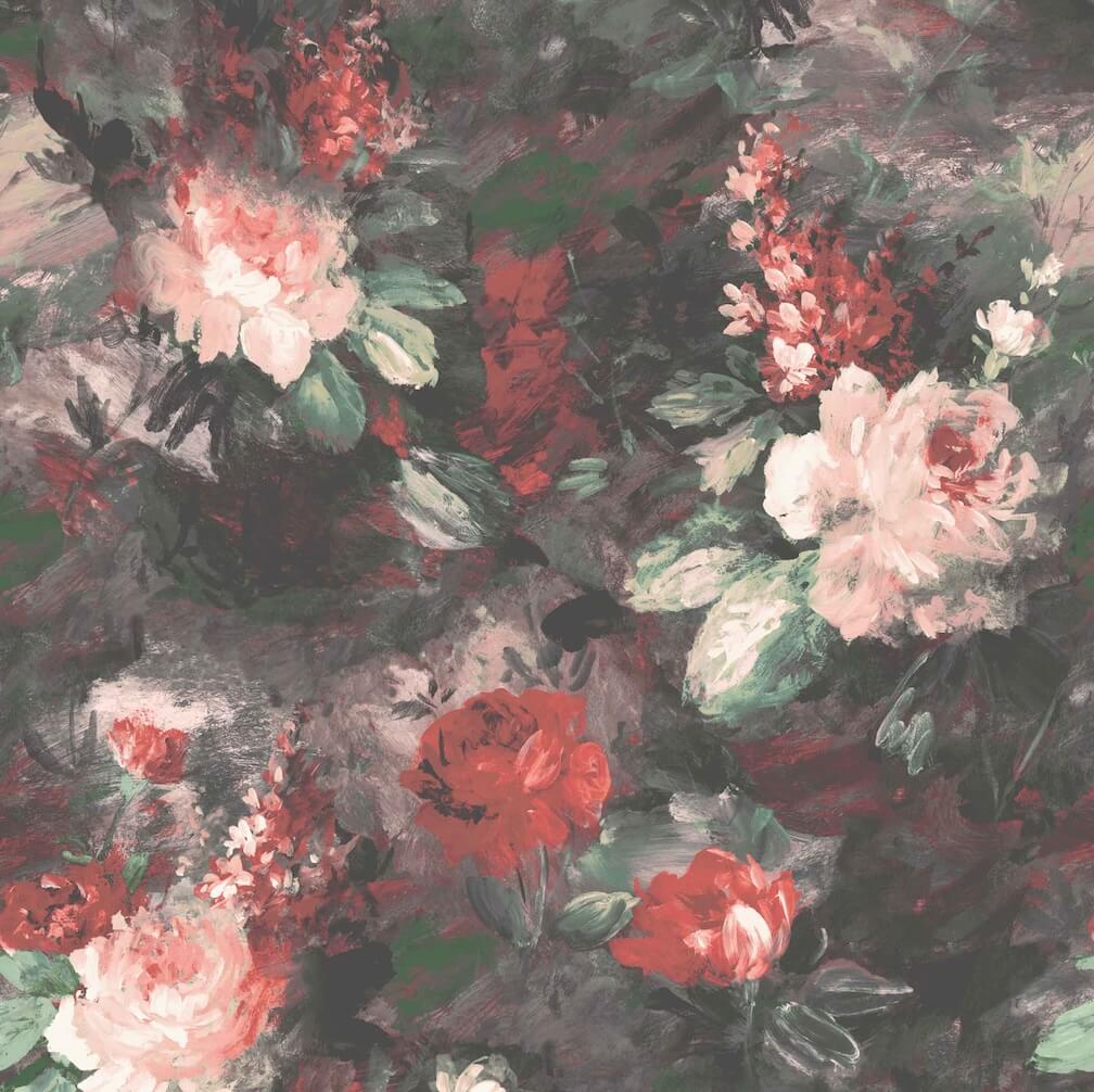Woodchip & Magnolia Ditsy Ava Marika Blush / Rouge Wallpaper