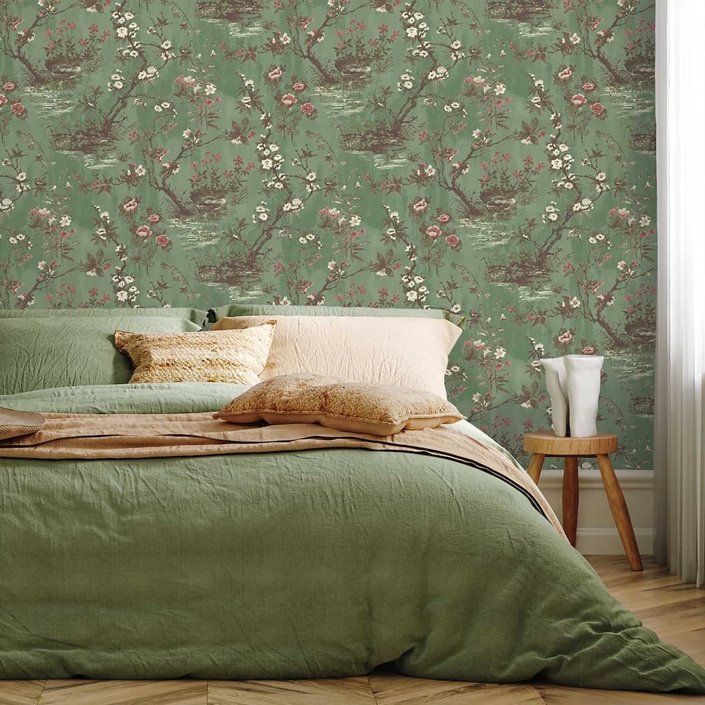 Woodchip & Magnolia Rivington Moss Green Wallpaper