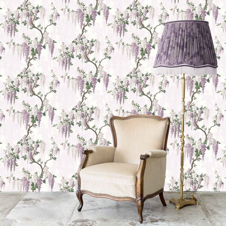 Woodchip & Magnolia Wisteria Lilac Wallpaper