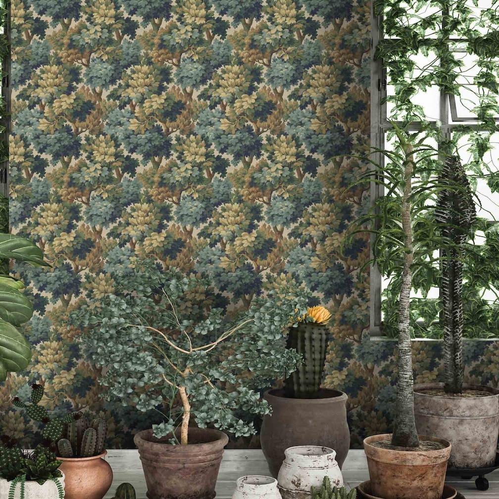 Broadhead Forest Lichen Green Wallpaper