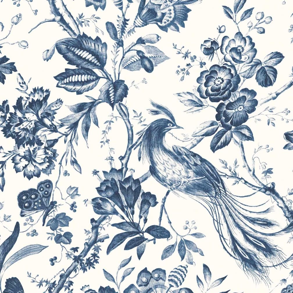 Plumage Porcelain Blue Wallpaper
