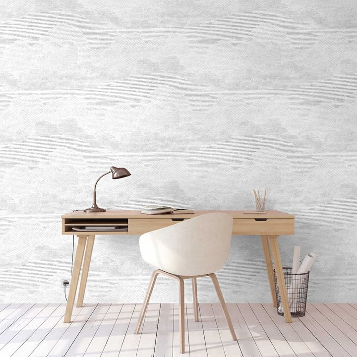 Woodchip & Magnolia Nimbostratus Mist Grey Wallpaper