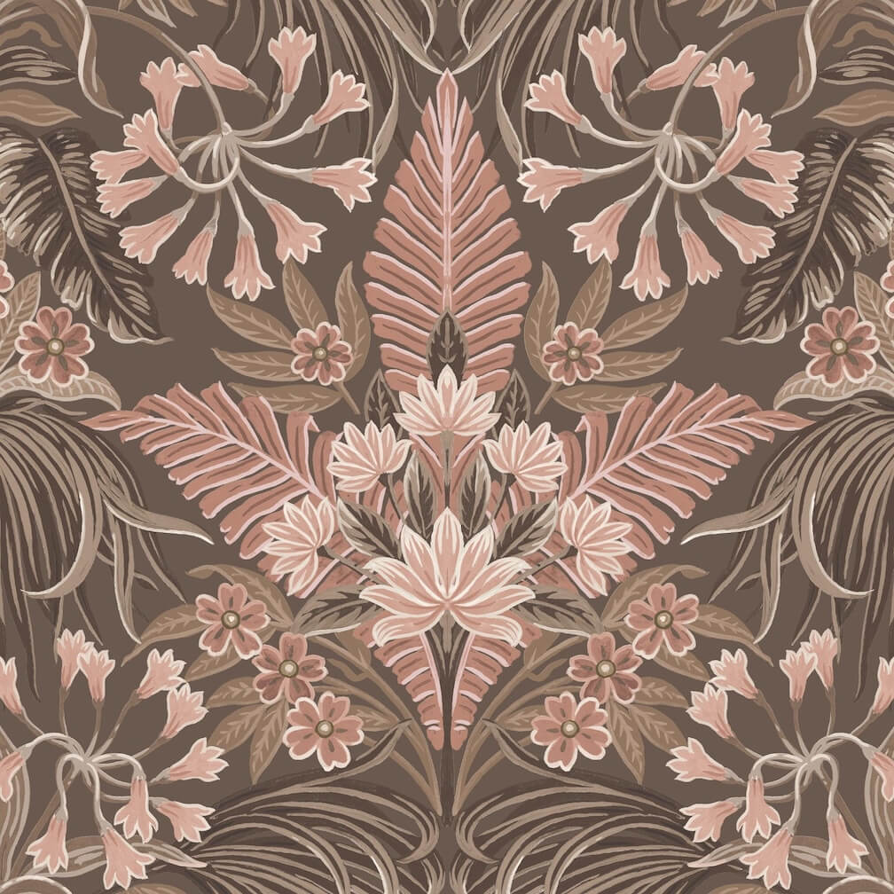 Mirk Peat Brown Wallpaper