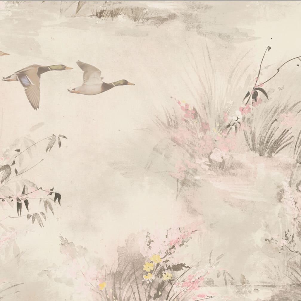 Ey Up Duck Natural Wallpaper