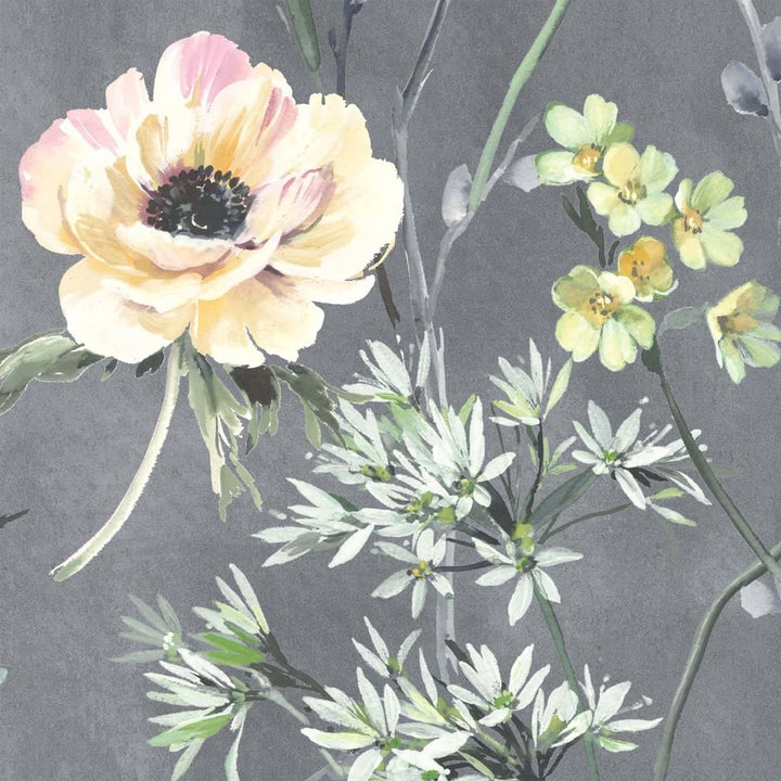 Woodchip & Magnolia Maytime Dusky Grey Wallpaper