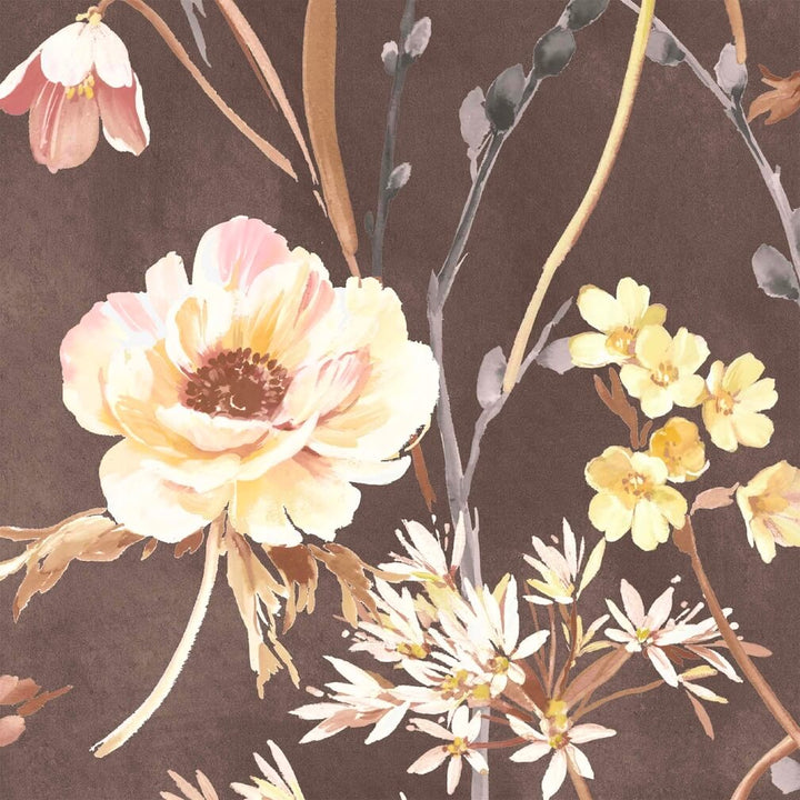 Woodchip & Magnolia Maytime Vintage Brown Wallpaper