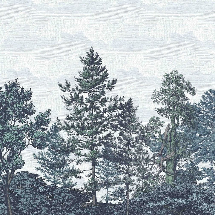 Woodchip & Magnolia Heaton Border - Reservoir Blue