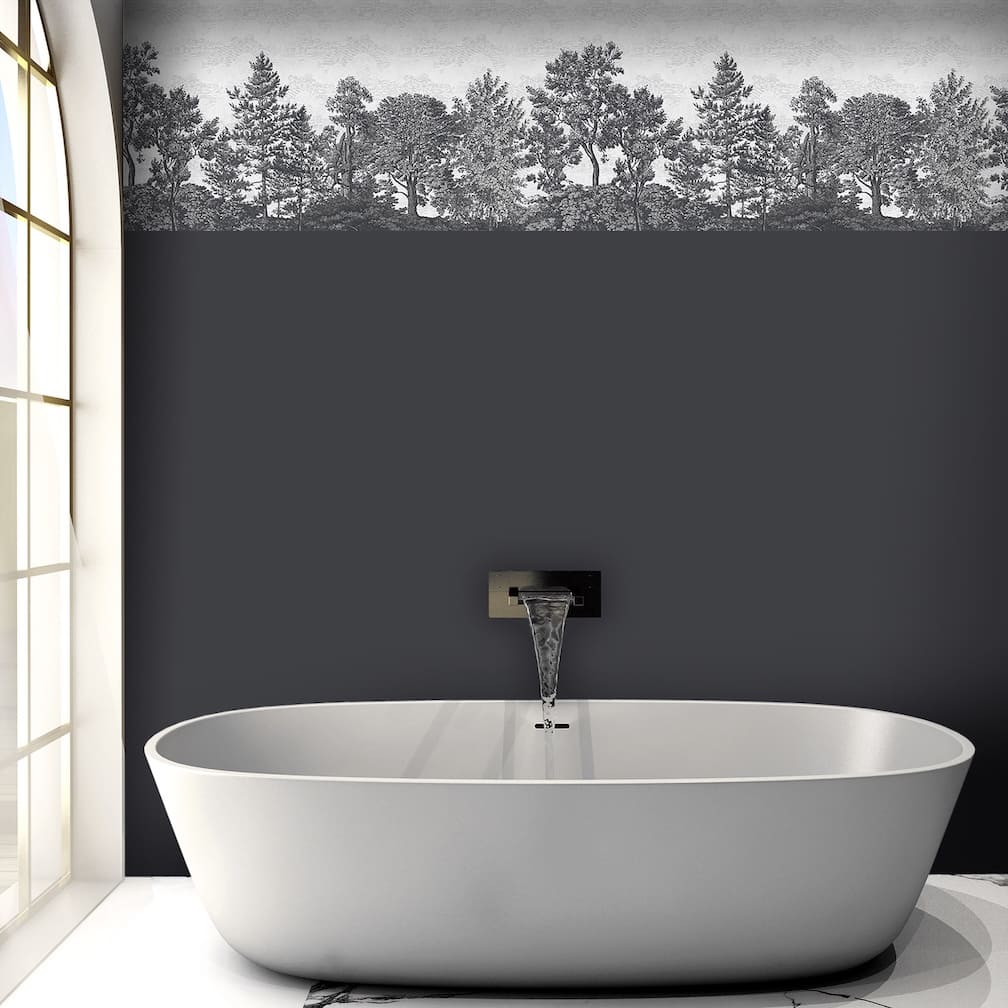 Woodchip & Magnolia Heaton Border - Charcoal