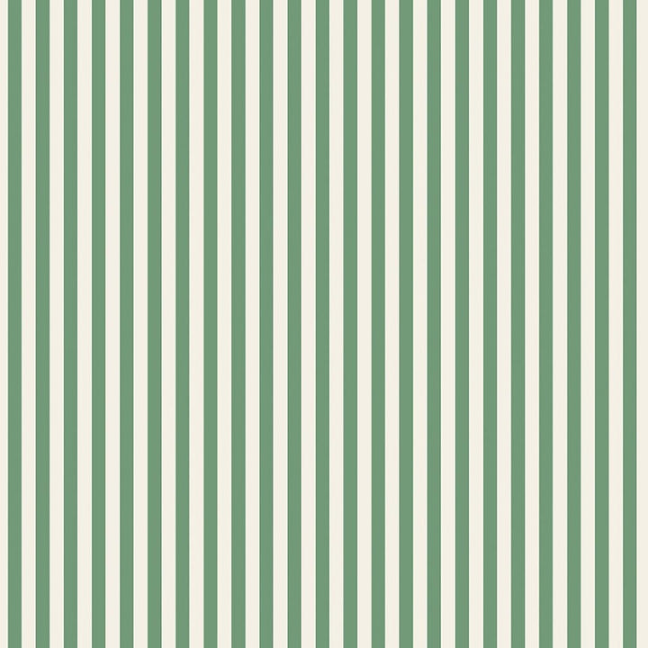 Woodchip & Magnolia Matchstick Stripe Green/Magnolia Wallpaper