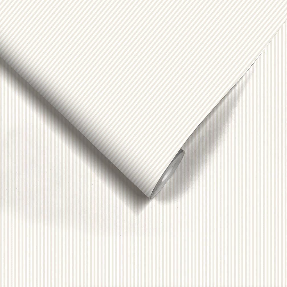 Woodchip & Magnolia Matchstick Stripe Magnolia Wallpaper