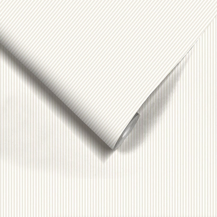 Woodchip & Magnolia Matchstick Stripe Magnolia Wallpaper
