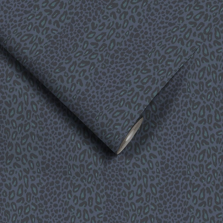 Woodchip & Magnolia Tabby Kat Navy Stripe Wallpaper