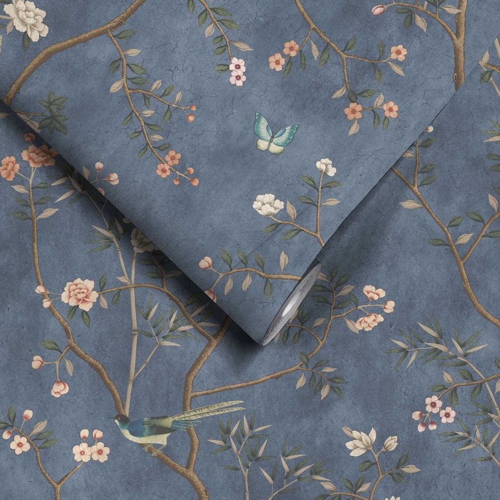 Woodchip & Magnolia Onism Winter Blue Wallpaper