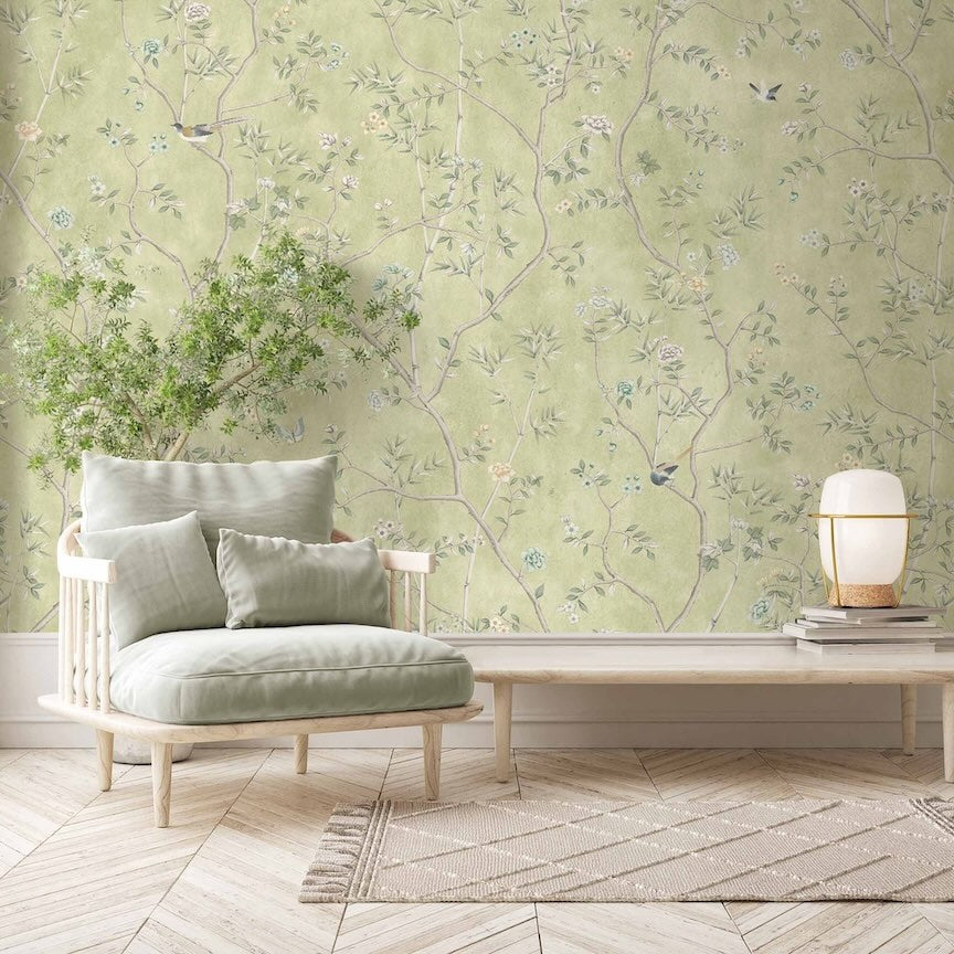 Woodchip & Magnolia Onism Olive Green Wallpaper