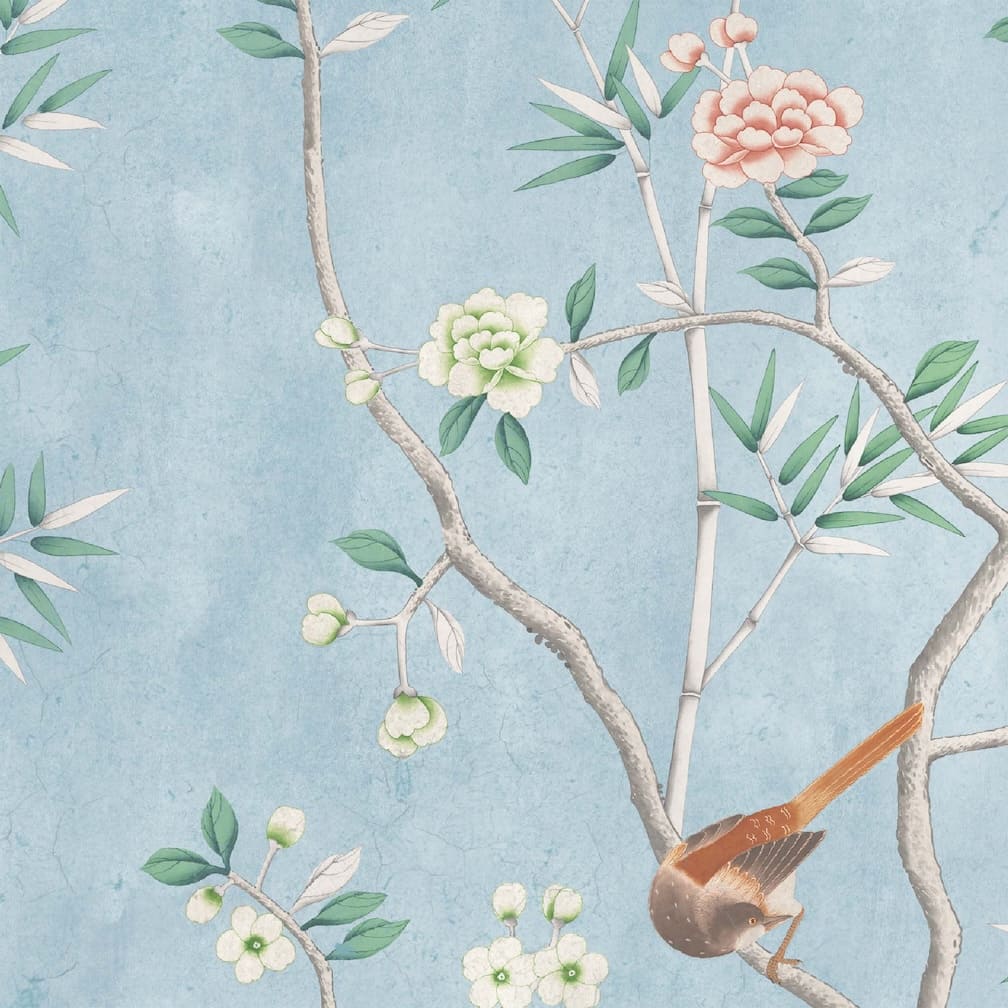 Woodchip & Magnolia Onism Sky Blue Wallpaper