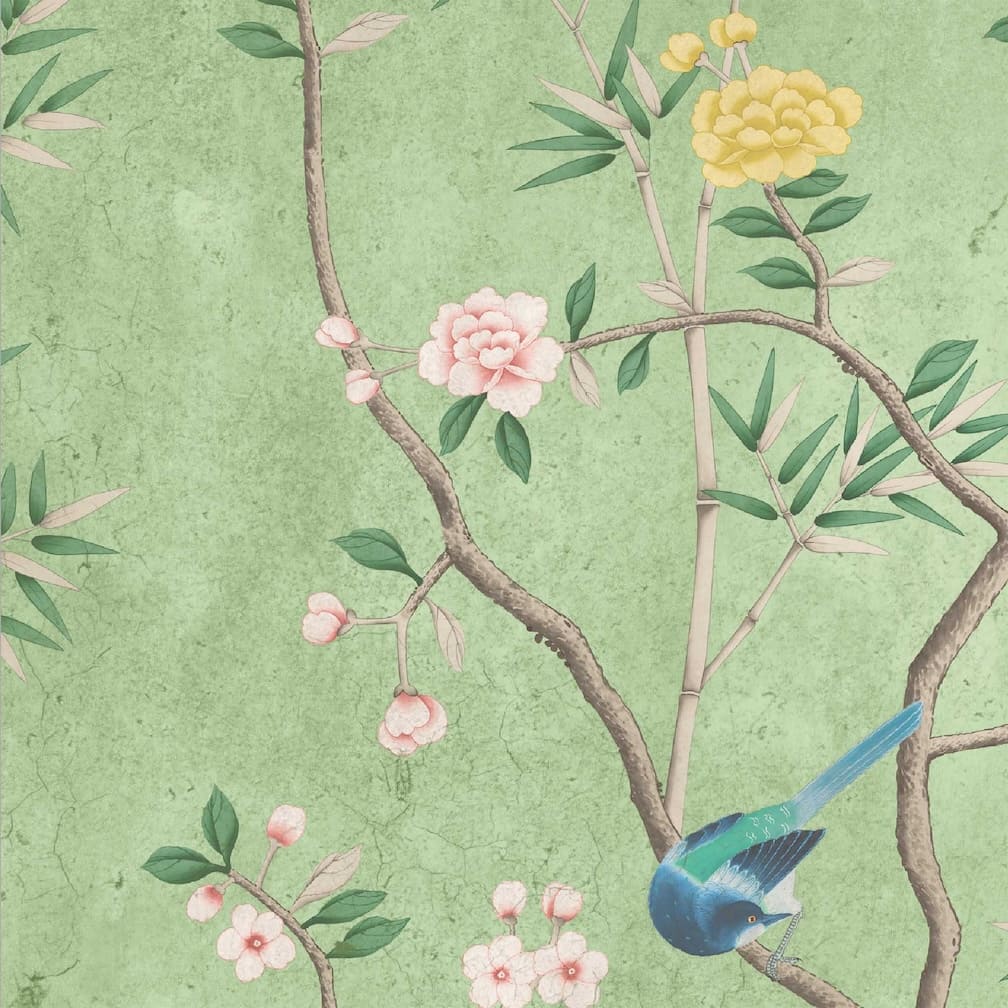 Woodchip & Magnolia Onism Apple Green Wallpaper