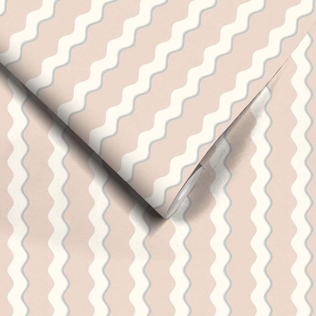 Woodchip & Magnolia Cari Wave Sand Wallpaper