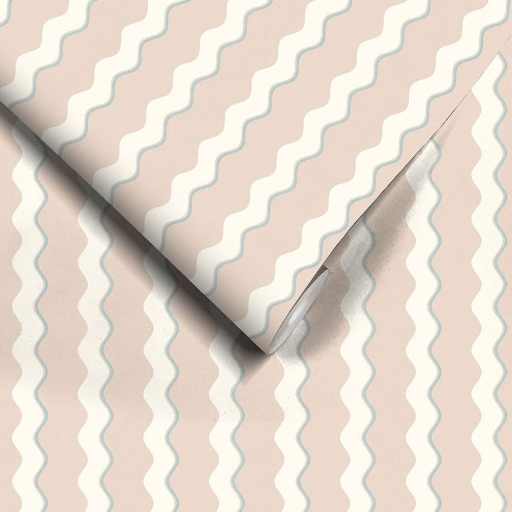 Woodchip & Magnolia Cari Wave Sand Wallpaper