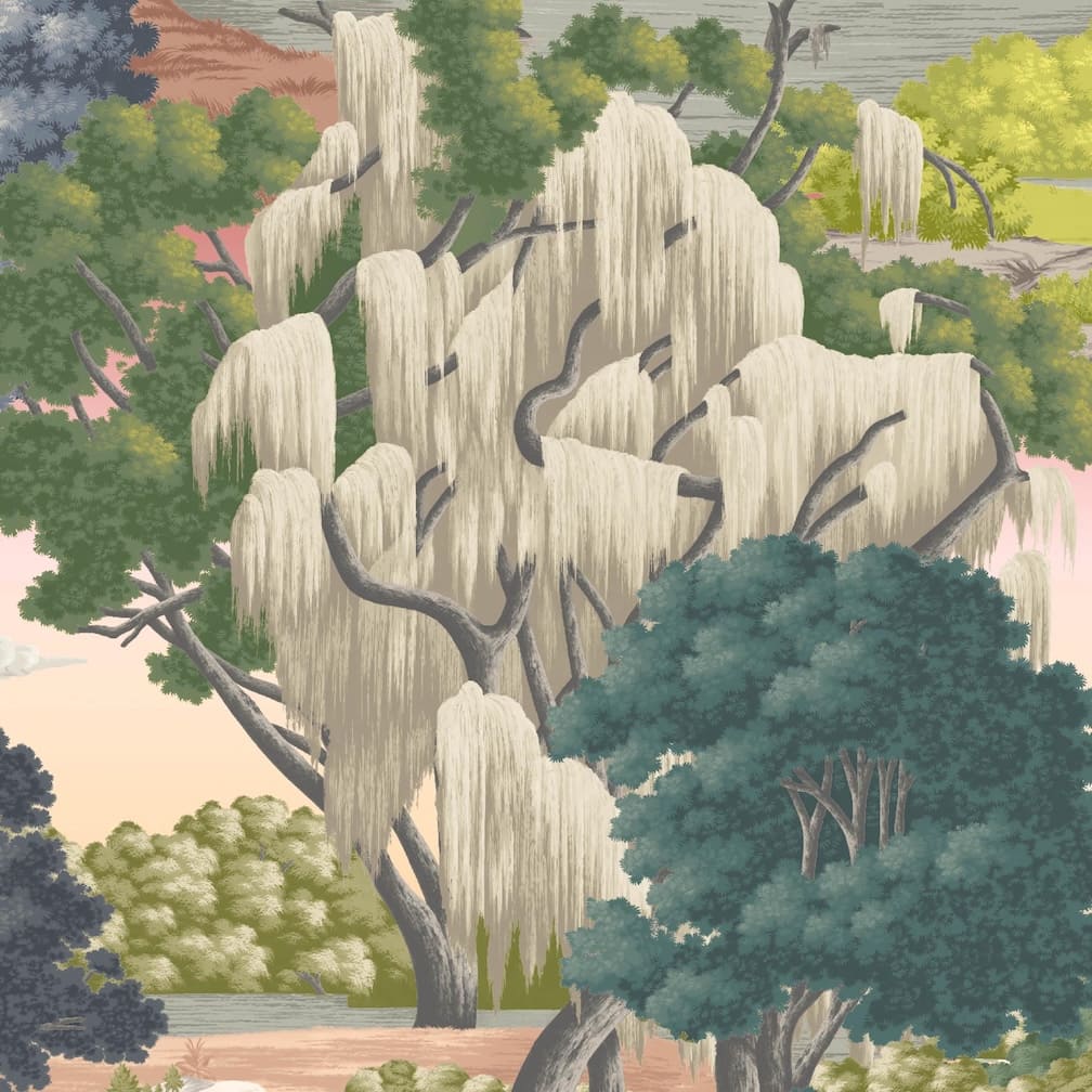Woodchip & Magnolia Enchanted Gardens Pink Haze Wallpaper