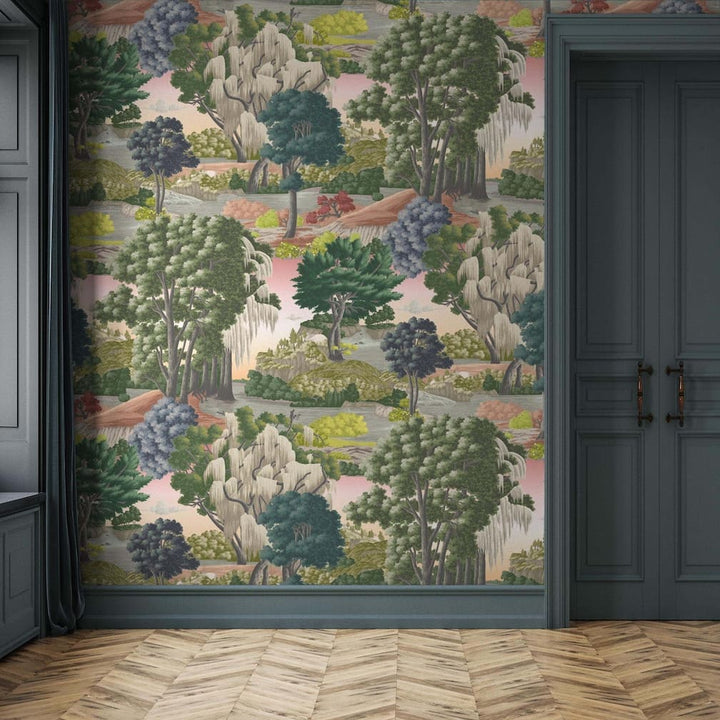 Woodchip & Magnolia Enchanted Gardens Pink Haze Wallpaper