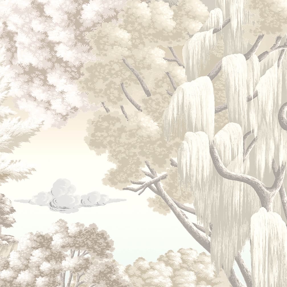 Woodchip & Magnolia Enchanted Gardens Winter White Wallpaper