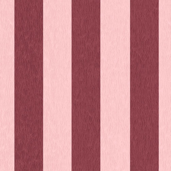 Woodchip & Magnolia Jockey Stripe Maroon Wallpaper