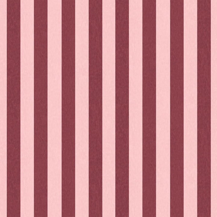 Woodchip & Magnolia Jockey Stripe Maroon Wallpaper