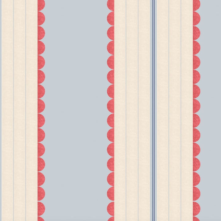 Woodchip & Magnolia Pin Up Stripe Red Blue Wallpaper